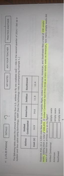  1. [-/3.33 Points] DETAILS MY NOTES ASK YOUR TEACHER PRACTICE ANOTHER
