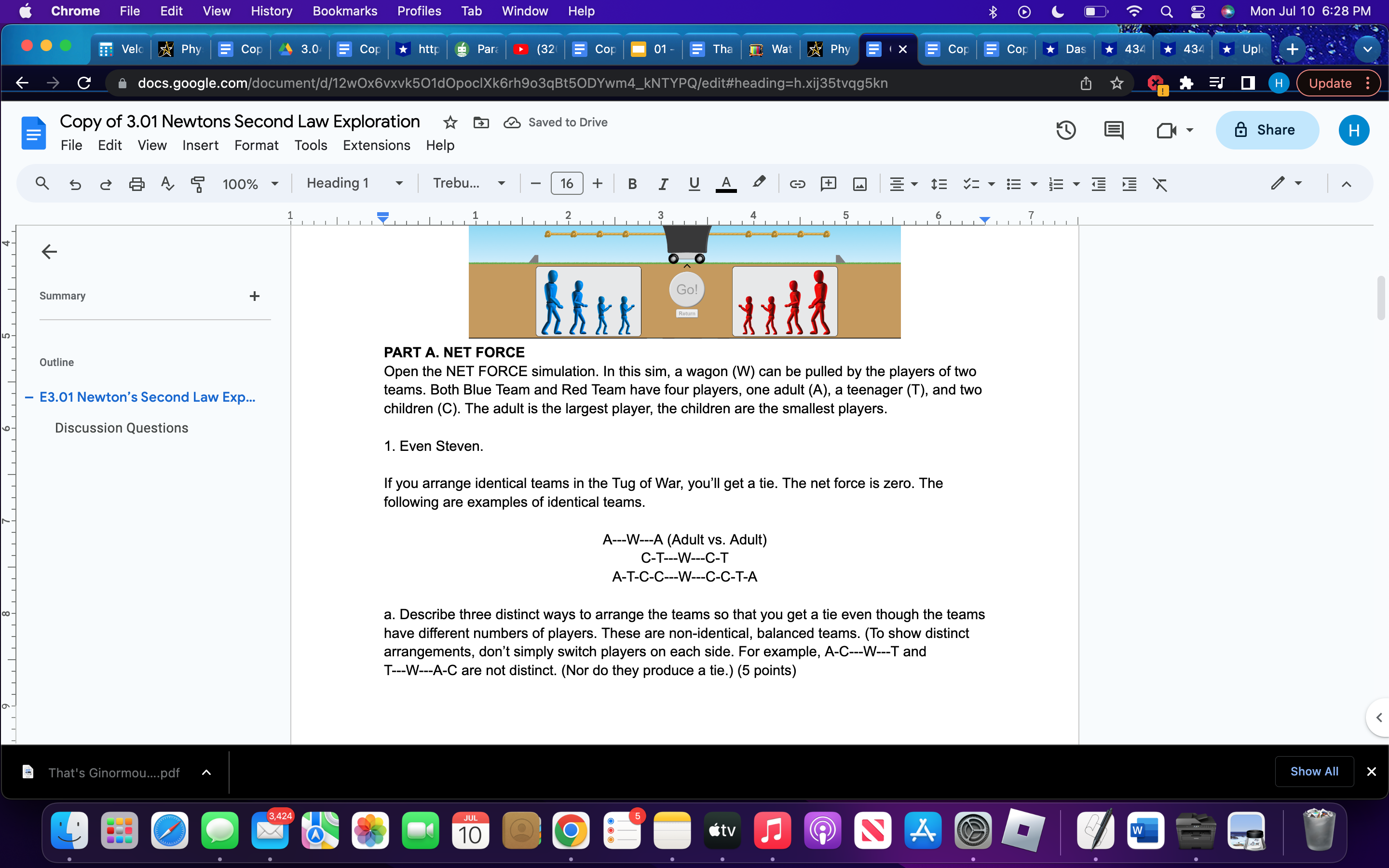 Q 8 Mon Jul 10 6:28 PM ... Velo Phy = Cop