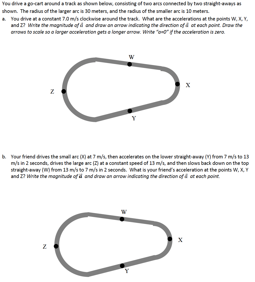 at the top at 13 m/s, and slow down uniformly to 7