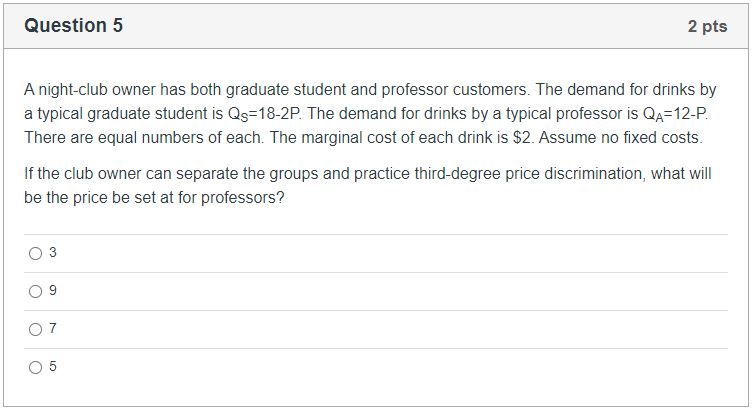 practice reect charity or price discrimination? If it reects price discrimination. is