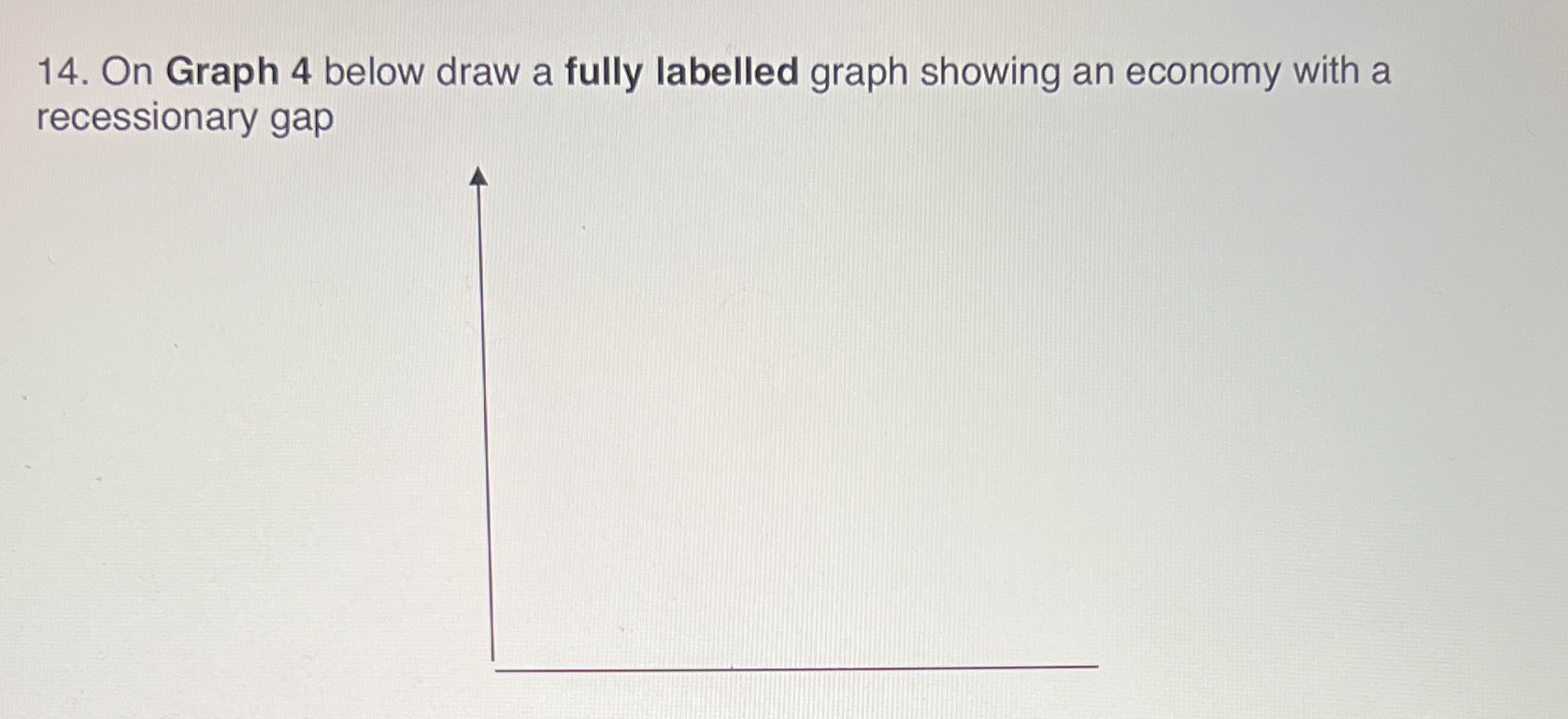 14. On Graph 4 below draw a fully labelled graph showing an
