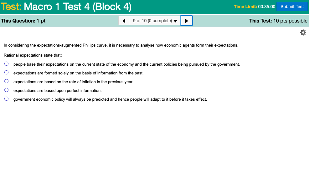 nnnnnnnnnnn Test: Macro 1 Test 4 (Block 4) Time Limit: 00:35:00 Submit