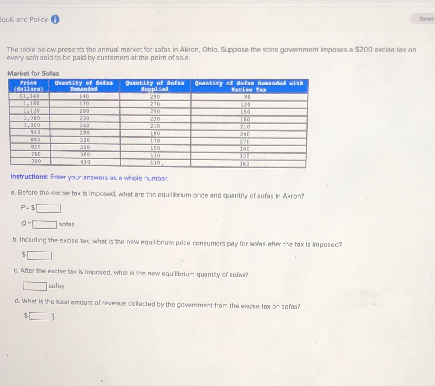 Please help quil. and Policy i Saved The table below presents the