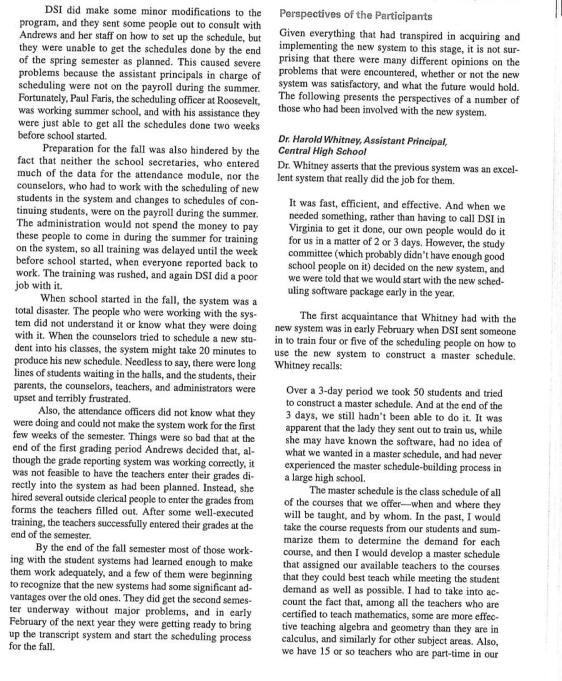 DSI did make some minor modifications to the program, and they