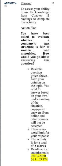 human recourses activity 4 , please i need deffret answers than others