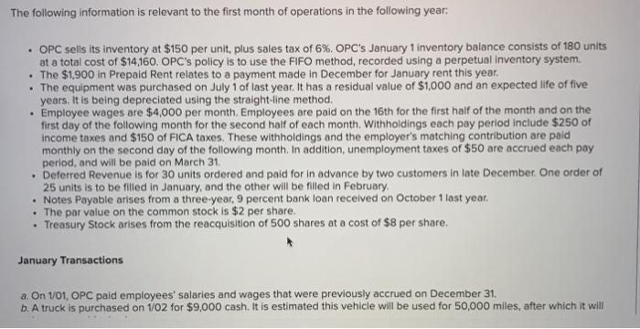 last year. The balances on its post-closing trial balance prepared on December
