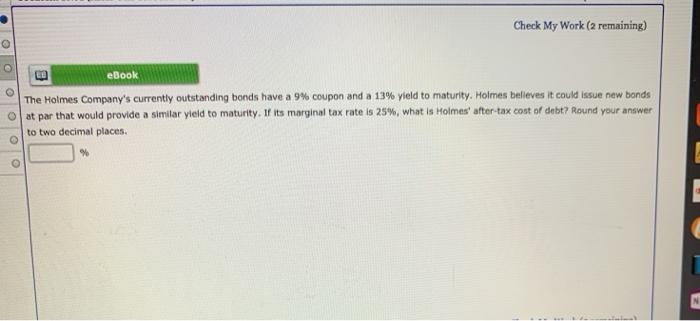 costs and rates of retur: Project Cost Expected Rate of Return 1
