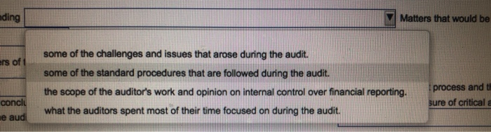 he auditor to communicate ortical udt matters. Crical audit maters include those