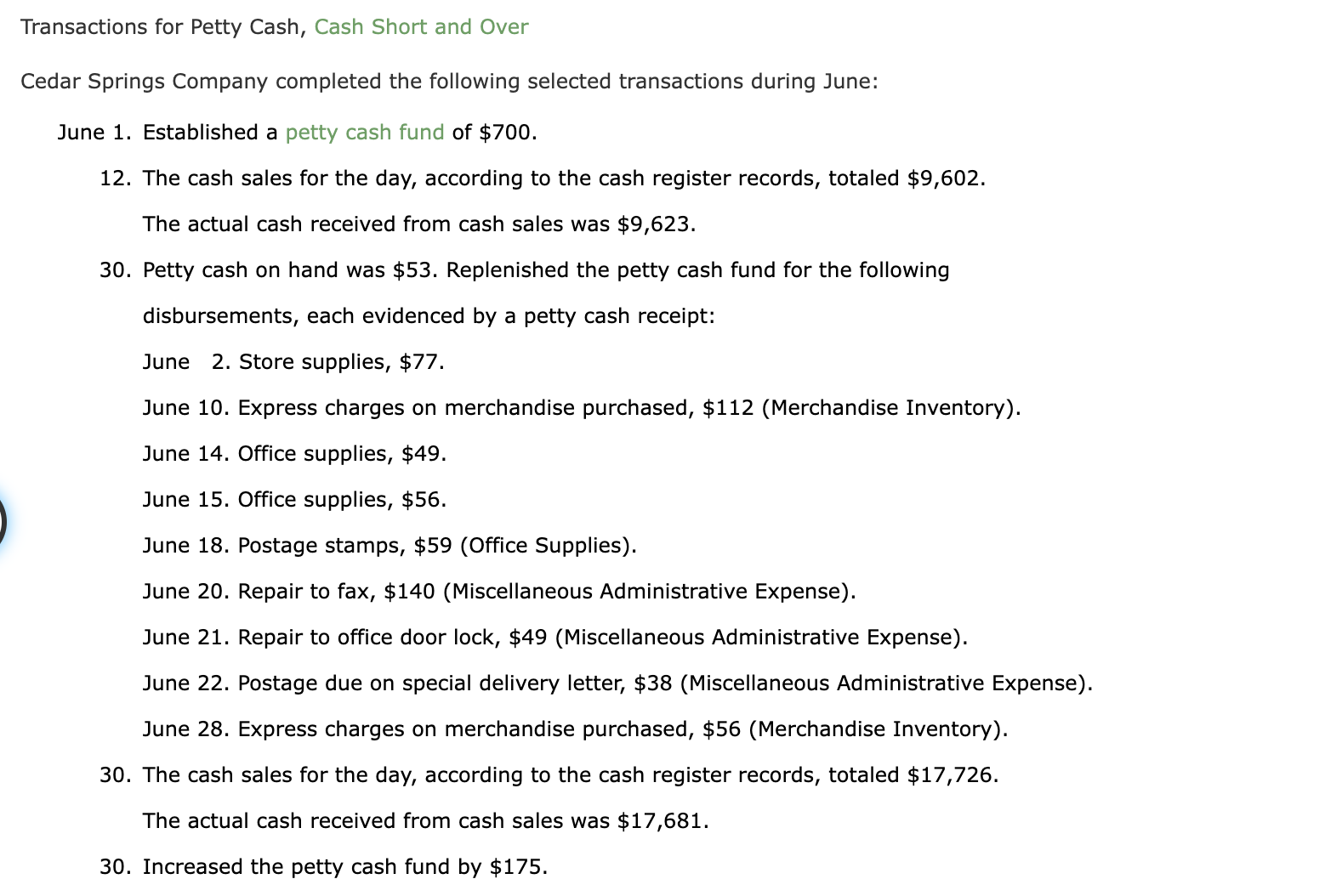  Required: Journalize the transactions. If an amount box does not require