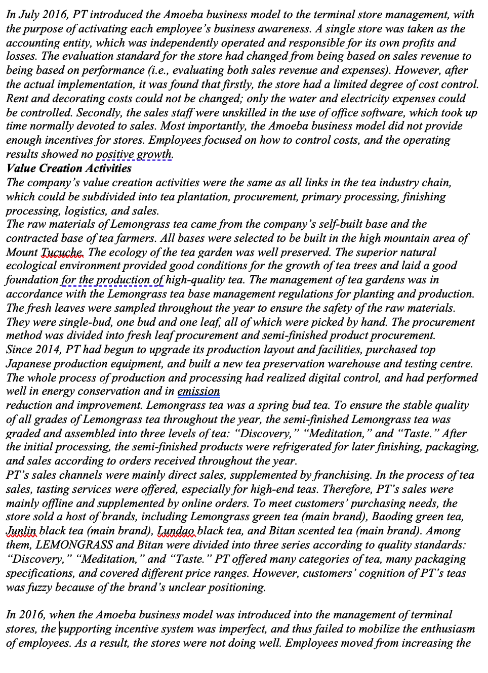 Analyze the industry competition conditions that PT faced. Identify the key external