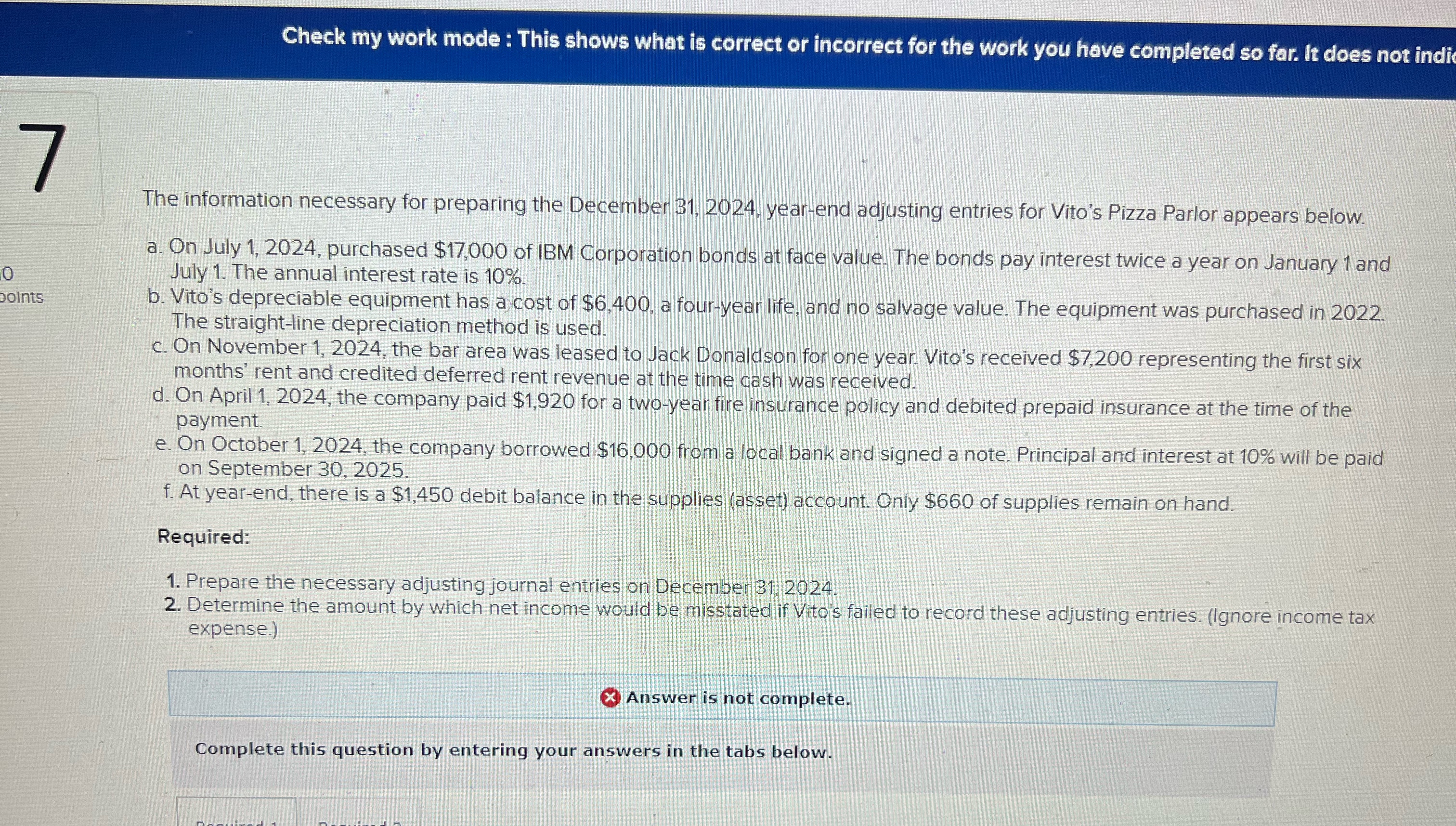  Check my work mode : This shows what is correct or