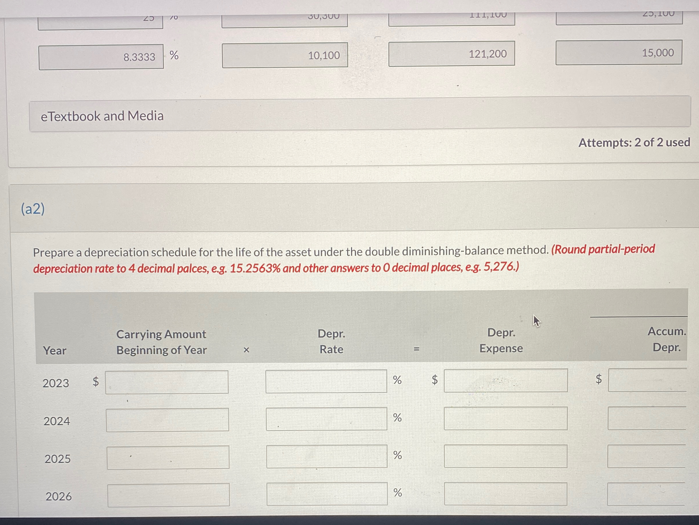  On April 22,2023, Sheridan Enterprises purchased equipment for $136,200. The company