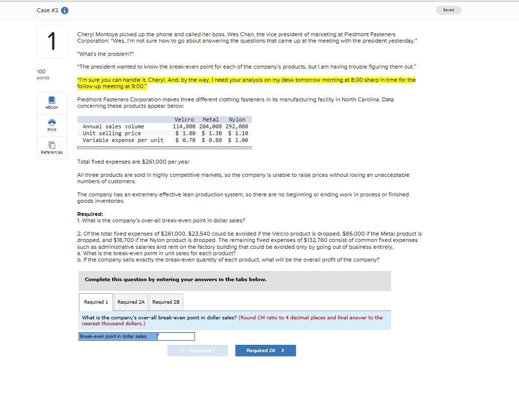 Case #2 A Saved Cheryl Montoya picked up the phone and
