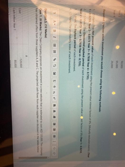 an investment with the Author obtained offers from the suppliers All and