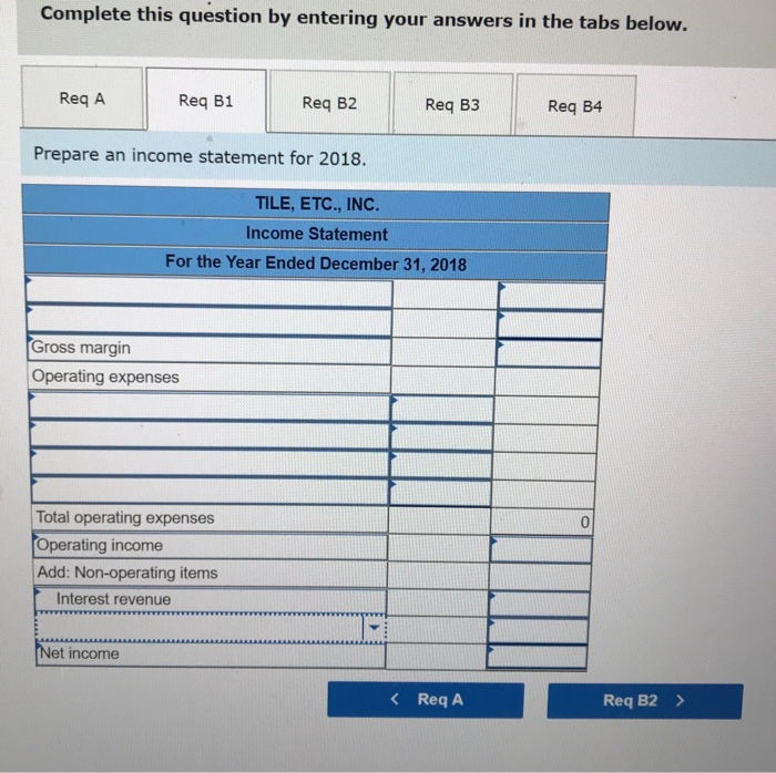 Tile, Etc., Inc. on December 31, 2017, after the closing entries were