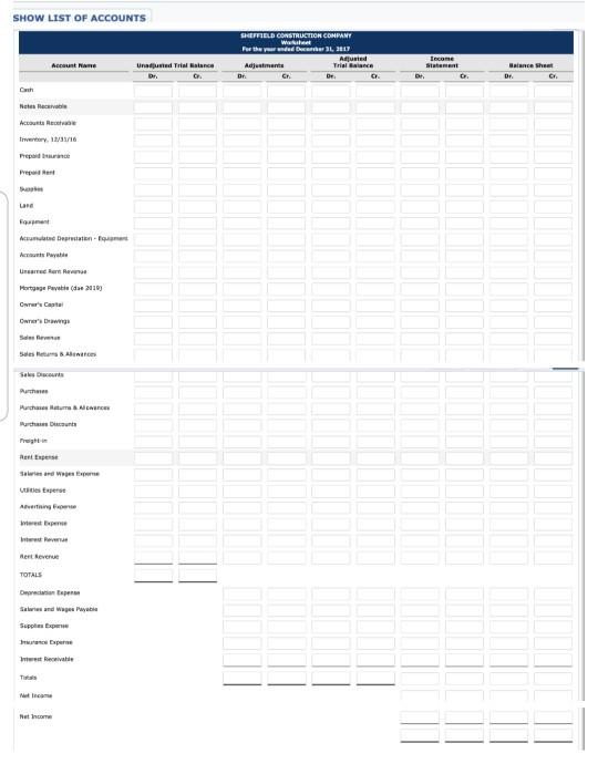 accounts at the end of the company's calendar year PINA CONSTRUCTION COMPANY