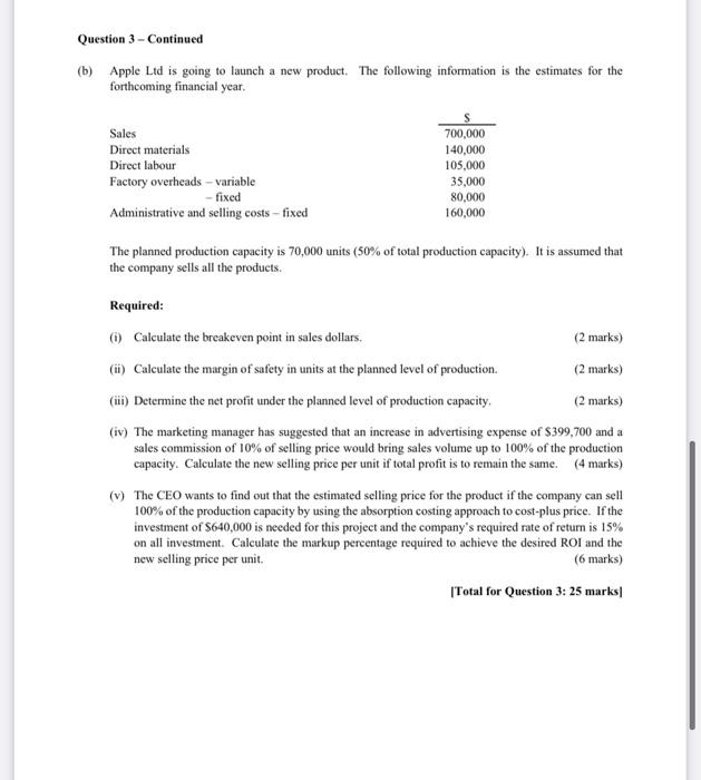 departments - cutting, sewing, and packaging and two service departments - canteen