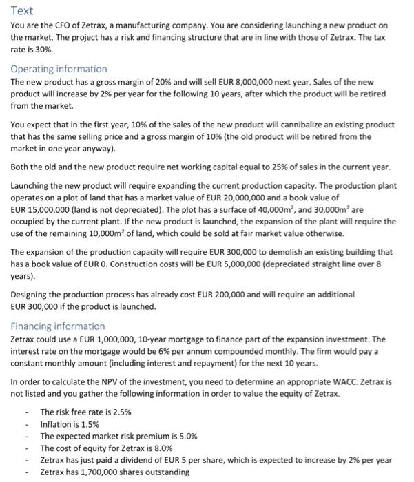  please help and explain the answer! Text You are the CFO