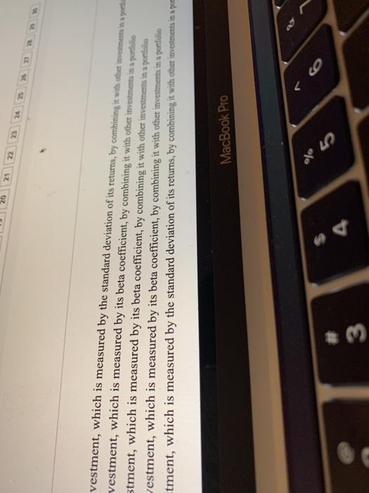 20 Diversification refers to the a. reduction of the firm-specific risk of