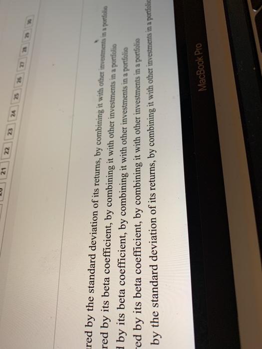 an individual investment, which is my b. reduction of the firm-specific risk