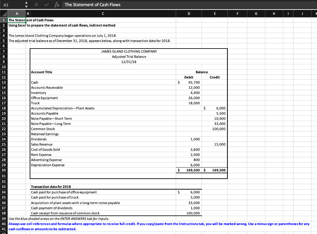 please use the cell references and use formulas, show me the formulas