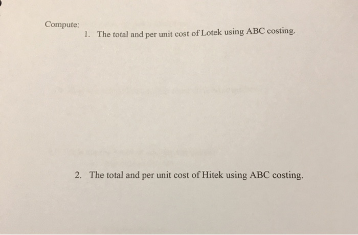 types of widgets. One (Lotek) is simple to manufacture and is made
