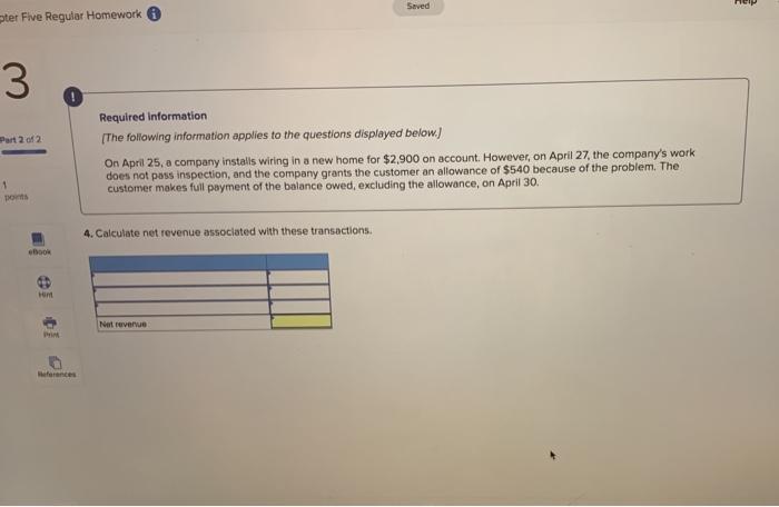  Saved HOP pter Five Regular Homework 3 Part 2 of 2