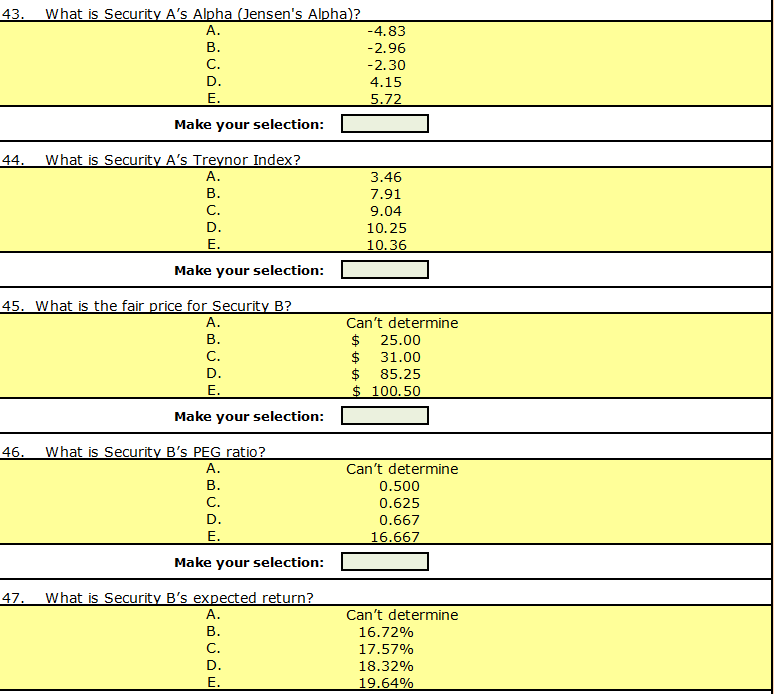 A SECURITY B Dividends paid Five (5) Years Ago 1.56 $ 0.96