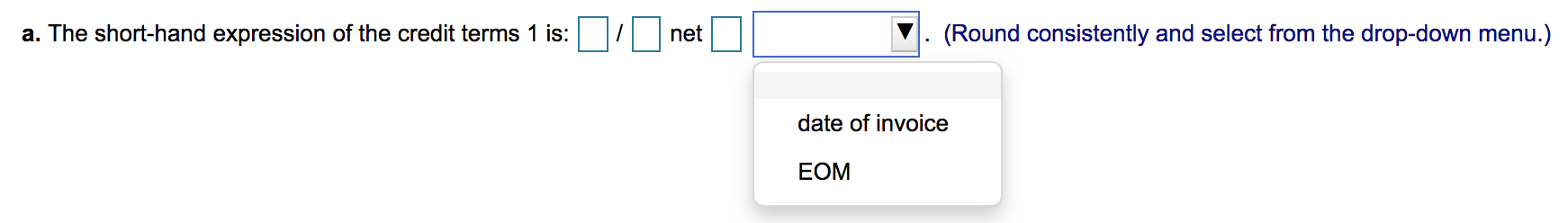 firms extend a discount for payment made in the first part of
