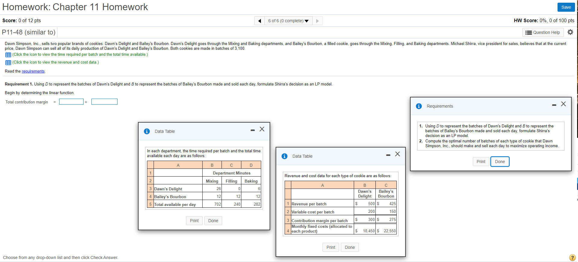 Please answer all requirements. Homework: Chapter 11 Homework Save Score: 0 of