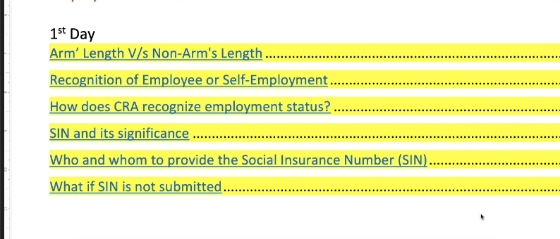  1st Day Arm' Length V/s Non-Arm's Length Recognition of Employee or