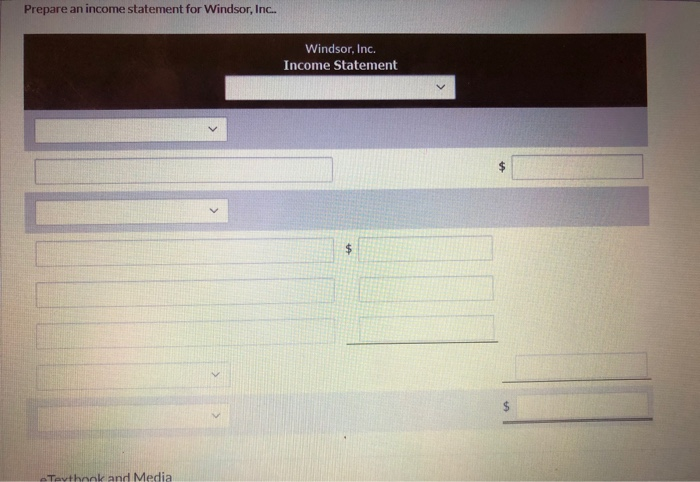 information is available for Windsor, Inc. on December 31, 20 Accounts payable