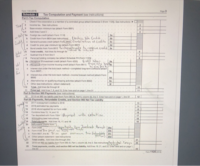  address the lines on schedule j -explain the line items explain