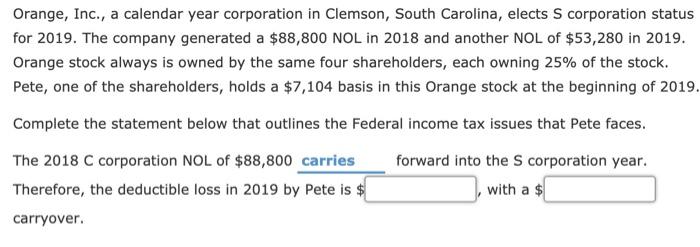Please show work. Also, please indicate if 88,800 carries forward or does