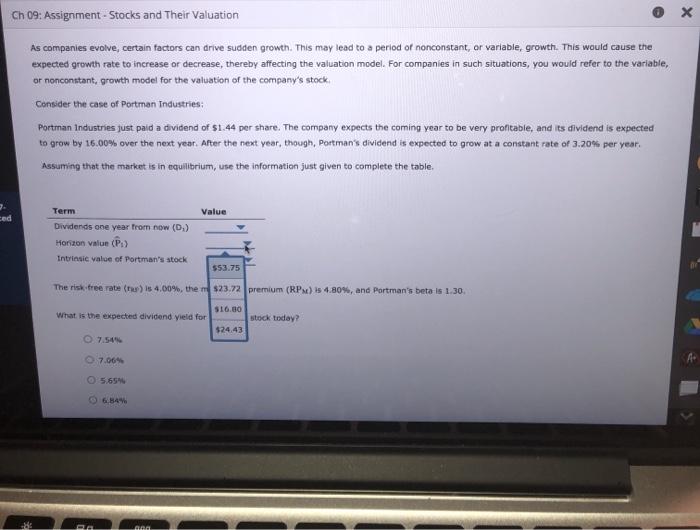 lead to a period of nonconstant, or variable, growth. This would cause