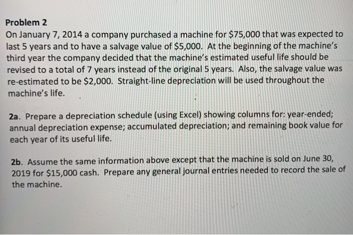 acquired and placed in service a machine at a cost of $60,000.