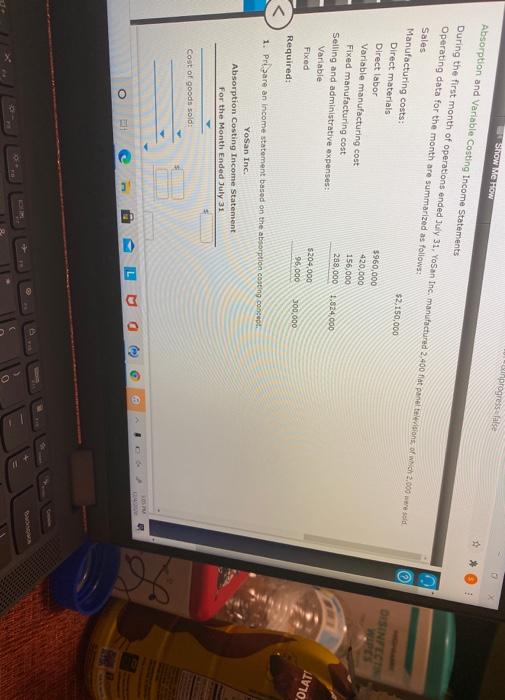  SHOW ME HOW progresse false Absorption and Variable Costing Income Statements