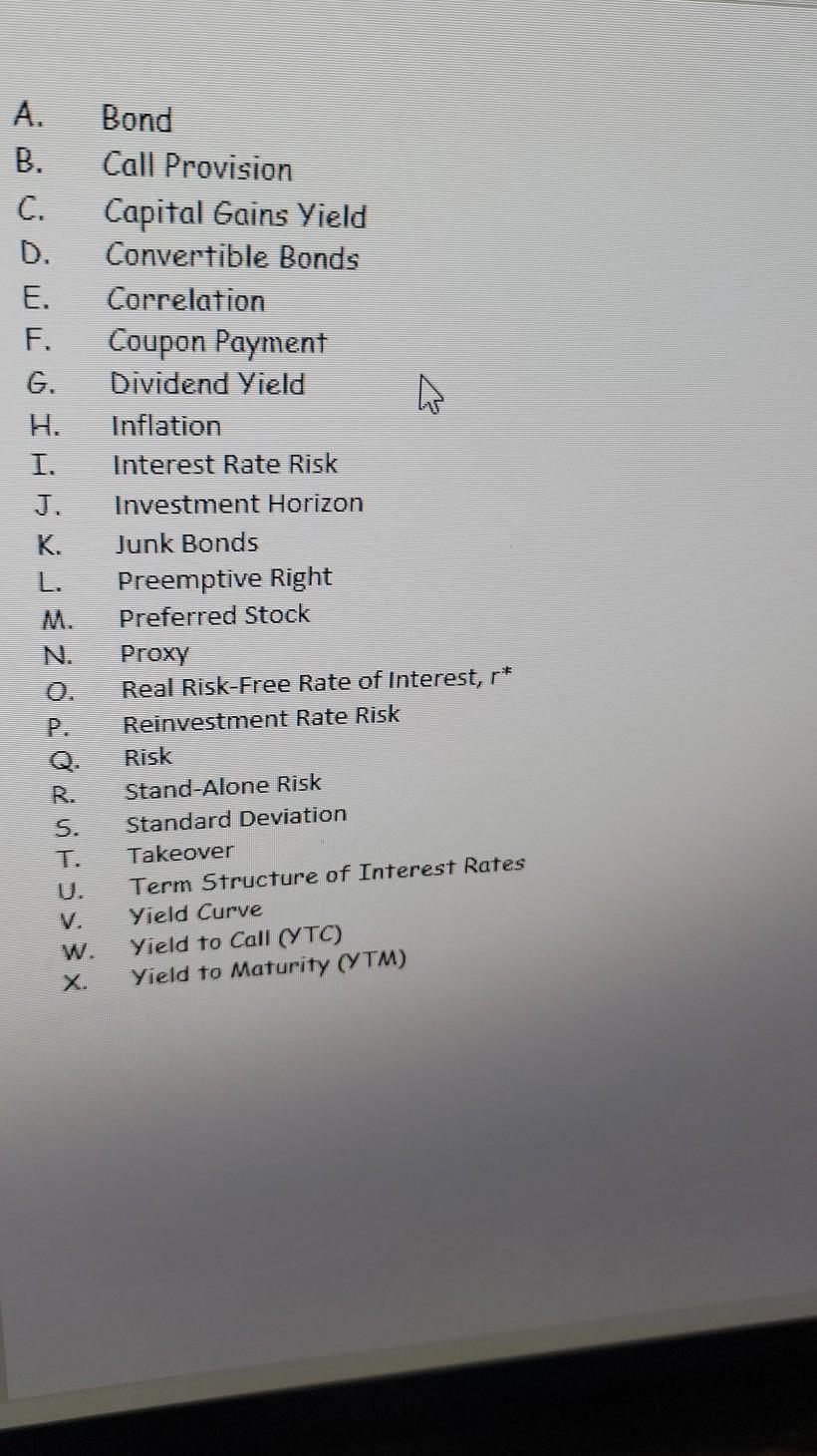 he or she held only one asset. 41. Statistical measure of the