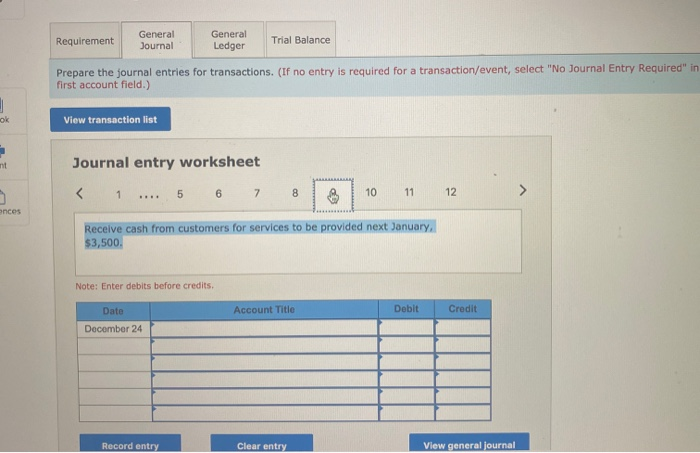 11,000 4.400 126,200 77,900 265,200 $484,700 The following transactions occur during December