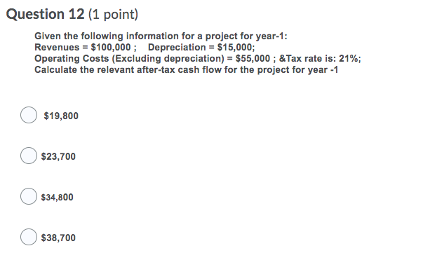 Return) of the project is: (Approximately) 115% 100% 50% 25% Question 11
