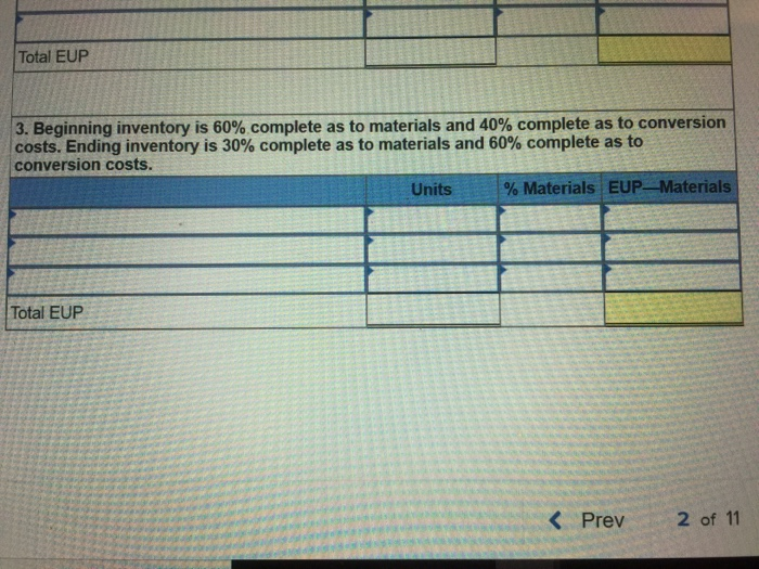 following formation applies to the questions displayed below) The production department in
