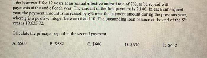 please solve this problem without using Excel and show all steps John