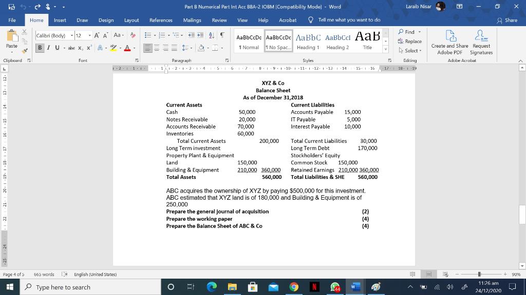  s Part B Numerical Part Int Act BBA-2 IOBM Compatibility Model