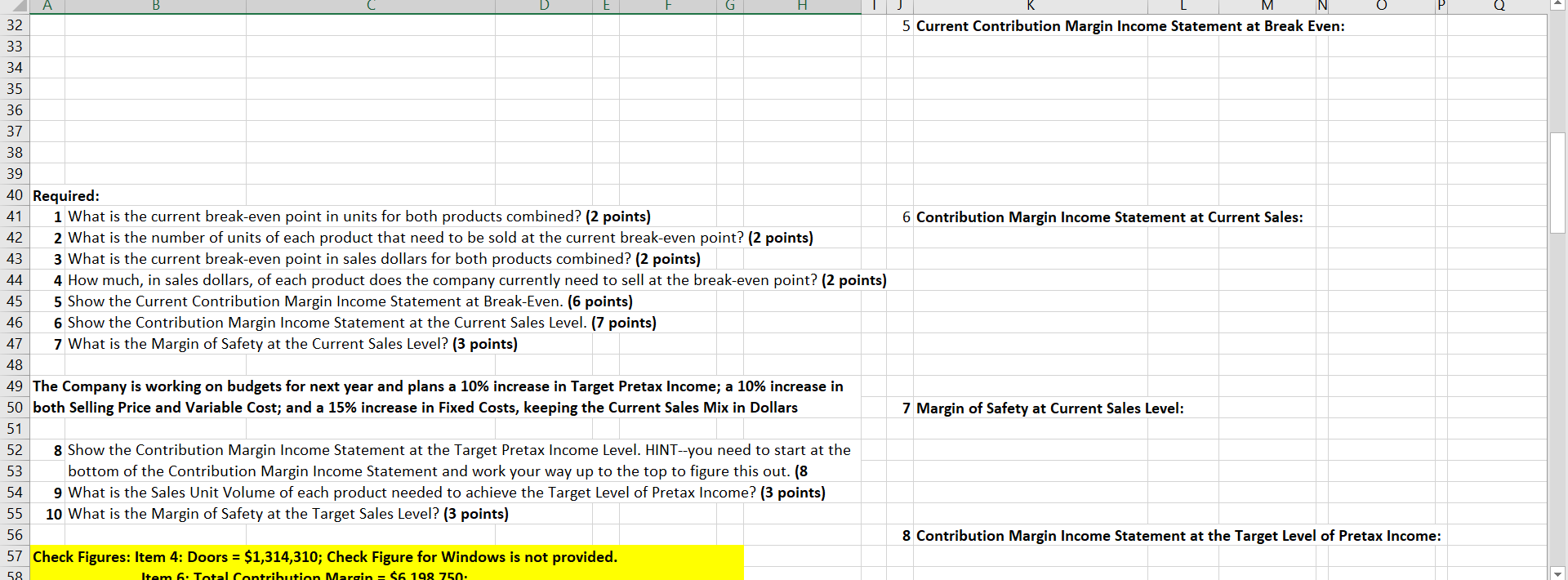 3 4. Problem D (38 points): 5 Weather-Tight sells windows and doors.
