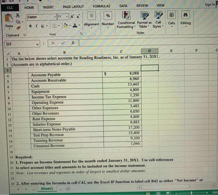 balances as of January 31. The Controller has asked you to prepare