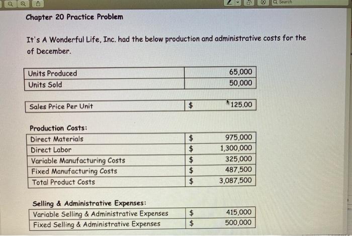 @ e Search Chapter 20 Practice Problem It's A Wonderful Life,