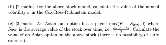 a non-dividend paying stock when the stock price is $100, the strike