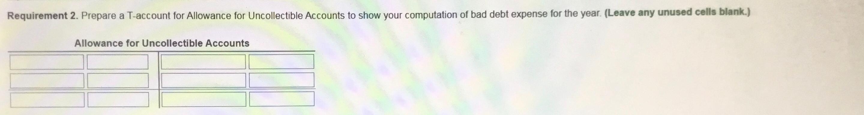 of $66,000 and an allowance for uncollectible accounts of $5,300. The 2020