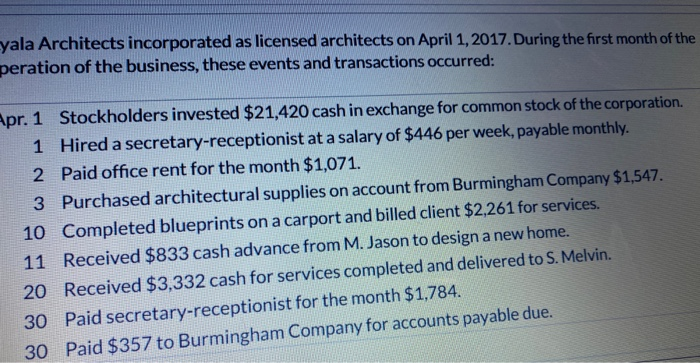 April 1, 2017. During the first month of the operation of the