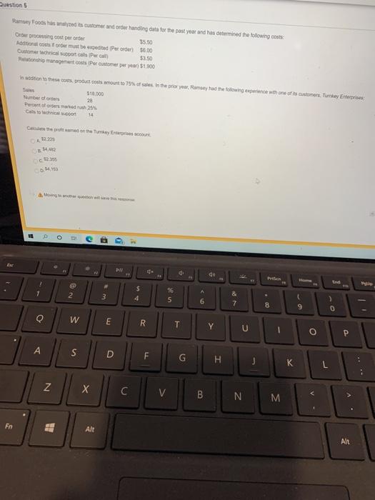  bustion 5 Foods customer and reading data for the past year